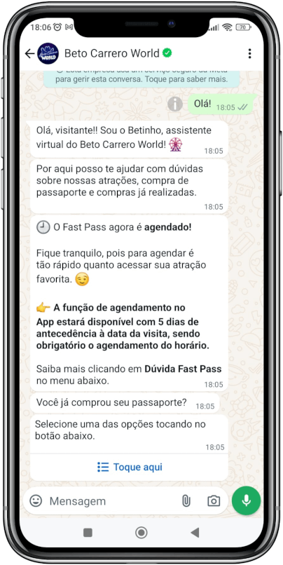 Beto Carrero World WhatsApp