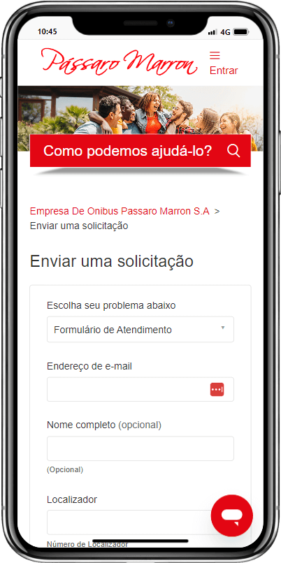 Pássaro Marron Formulário