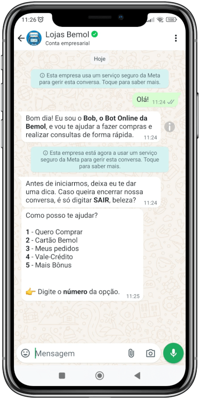 Bemol WhatsApp