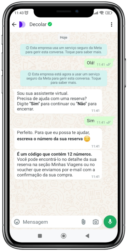 Decolar WhatsApp